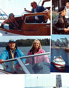SOS En segelsällskapsresa 1988 lobbykort Jon Skolmen Birgitte Söndergaard Lasse Åberg Skepp och båtar Telefoner Resor