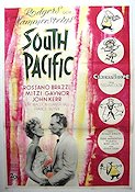 South Pacific 1958 poster Mitzi Gaynor Musik: Rodgers and Hammerstein Musikaler