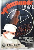 Spännande timmar 1935 poster Chester Morris Virginia Bruce Medicin och sjukhus Klockor Art Deco