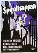 Spiraltrappan 1945 poster Dorothy McGuire George Brent Ethel Barrymore Film Noir