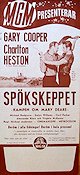 Spökskeppet 1960 poster Gary Cooper Charlton Heston