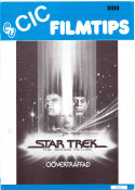 Star Trek: The Motion Picture 1979 poster William Shatner Leonard Nimoy DeForest Kelley Robert Wise Rymdskepp Från TV