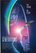 Star Trek: Generations 1994 poster Patrick Stewart William Shatner Malcolm McDowell David Carson Hitta mer: Star Trek Rymdskepp