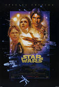 Star Wars 1977 poster Mark Hamill Harrison Ford Carrie Fisher Alec Guinness George Lucas Hitta mer: Star Wars