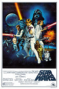 Star Wars Style C 1977 poster Mark Hamill Harrison Ford Carrie Fisher Alec Guinness Peter Cushing George Lucas Hitta mer: Star Wars