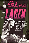 Starkare än lagen 1951 poster Margareta Fahlén Bengt Logardt Margit Carlqvist Arnold Sjöstrand