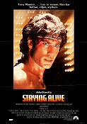 Staying Alive 1983 poster John Travolta Cynthia Rhodes Sylvester Stallone Disco Dans