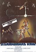 Stjärnornas krig 1977 poster Mark Hamill Harrison Ford Carrie Fisher Alec Guinness Peter Cushing George Lucas Rymdskepp Hitta mer: Star Wars