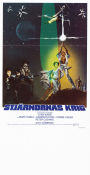 Stjärnornas krig 1977 poster Mark Hamill Harrison Ford Carrie Fisher Alec Guinness Peter Cushing George Lucas Hitta mer: Star Wars Rymdskepp