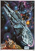 Stjärnornas krig 1977 poster Mark Hamill Harrison Ford Carrie Fisher Alec Guinness Peter Cushing George Lucas Hitta mer: Star Wars Rymdskepp