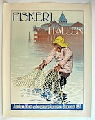Stockholmsutställningen Fiskerihallen 1897 affisch 
