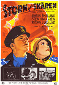 Storm över skären 1938 poster Karin Ekelund Sten Lindgren Björn Berglund Ivar Johansson Text: Albert Engström Eric Rohman art Skepp och båtar Skärgård