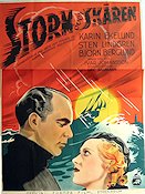 Storm över skären 1938 poster Karin Ekelund Sten Lindgren Björn Berglund Ivar Johansson Eric Rohman art Skepp och båtar Skärgård Hitta mer: Large poster