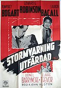 Stormvarning utfärdad 1948 poster Humphrey Bogart Edward G Robinson Lauren Bacall John Huston Film Noir