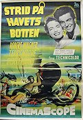 Strid på havets botten 1954 poster Robert Wagner Terry Moore Fiskar och hajar Dykning