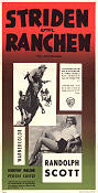 Striden om ranchen 1955 poster Randolph Scott Dorothy Malone Peggie Castle Lesley Selander