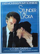Stunder av lycka 1980 poster Yves Montand Romy Schneider Costa-Gavras