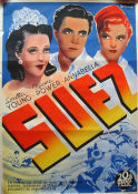 Suez 1938 poster Loretta Young Tyrone Power Annabella Allan Dwan Eric Rohman art
