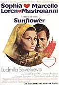 Sunflower 1970 poster Sophia Loren Marcello Mastroianni Lyudmila Saveleva Vittorio De Sica
