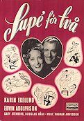 Supé för två 1947 poster Karin Ekelund Edvin Adolphson Gaby Stenberg Ragnar Arvedson