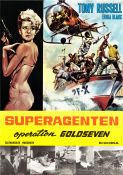 Superagenten Operation Goldseven 1966 poster Tony Russel Erika Blanc Conrado San Martin Alberto Leonardi Agenter