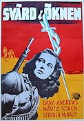 Svärd i öknen 1949 poster Märta Torén