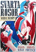 Svarta rosor 1936 poster Lilian Harvey Willy Fritsch Filmbolag: UFA Konstaffischer