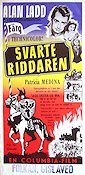 Svarte riddaren 1954 poster Alan Ladd Patricia Medina Äventyr matinée
