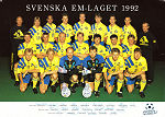 Svenska EM laget 1992 1992 affisch Martin Dahlin