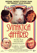 Svinaktiga affärer 1984 poster Michael Palin Maggie Smith Denholm Elliott Malcolm Mowbray