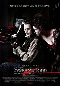 Sweeney Todd 2007 poster Johnny Depp Helena Bonham Carter Alan Rickman Tim Burton Musikaler