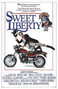 Sweet Liberty 1986 poster Michael Caine Michelle Pfeiffer Alan Alda Motorcyklar