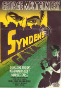 Syndens gata 1957 poster George Montgomery Geraldine Brooks Nehemiah Persoff William Berke Film Noir
