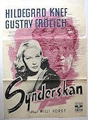 Synderskan 1951 poster Hildegard Knef Gustav Fröhlich Willi Forst