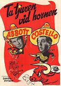 Ta tjuren vid hornen 1948 poster Abbott and Costello Bud Abbott Lou Costello Virginia Grey Charles Barton