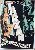 Tarzan och djungelfolket 1943 poster Johnny Weissmuller Hitta mer: Tarzan Äventyr matinée Hitta mer: Nazi