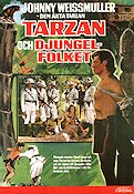 Tarzan och djungelfolket 1943 poster Johnny Weissmuller Frances Gifford Wilhelm Thiele