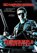 Terminator 2 1991 poster Arnold Schwarzenegger Linda Hamilton James Cameron Motorcyklar Vapen