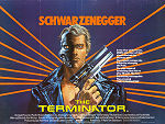 The Terminator 1984 poster Arnold Schwarzenegger Michael Biehn Linda Hamilton James Cameron Glasögon Vapen