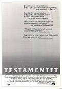 Testamentet 1983 poster Jane Alexander Lynne Littman