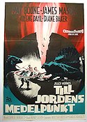 Till jordens medelpunkt 1960 poster Pat Boone James Mason Text: Jules Verne Dinosaurier och drakar