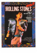 Time is on Our Side 1982 poster Mick Jagger Keith Richards Rolling Stones Hal Ashby Rock och pop Dokumentärer
