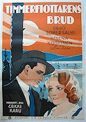 Timmerflottarens brud 1932 poster Urho Somersalmi Helena Koskinen Eric Rohman art Finland