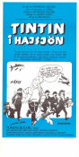 Tintin i Hajsjön 1972 poster Tintin Thomas Bolme Raymond Leblanc Filmen från: Belgium Animerat Från serier Fiskar och hajar