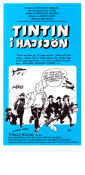 Tintin i Hajsjön 1972 poster Tintin Raymond Leblanc