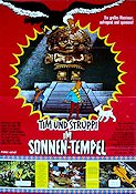 Tintin Solens tempel 1971 poster Thomas Bolme Tintin Eddie Lateste Affischkonstnär: Hergé Från serier Animerat