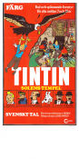 Tintin Solens tempel 1971 poster Thomas Bolme Tintin Eddie Lateste Affischkonstnär: Hergé Från serier Animerat