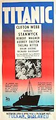 Titanic 1953 poster Clifton Webb Barbara Stanwyck Skepp och båtar
