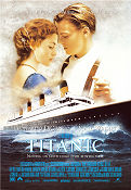 Titanic 1997 poster Leonardo DiCaprio Kate Winslet Billy Zane James Cameron Skepp och båtar Romantik