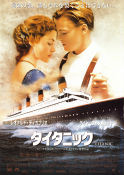 Titanic 1997 poster Leonardo DiCaprio Kate Winslet Billy Zane James Cameron Skepp och båtar Romantik